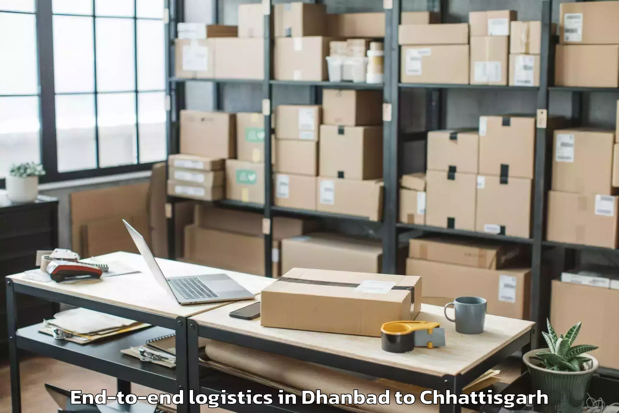 Reliable Dhanbad to Udaipur Dharamjaigarh End To End Logistics